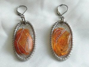 Náušnice z polského jantaru NP-5