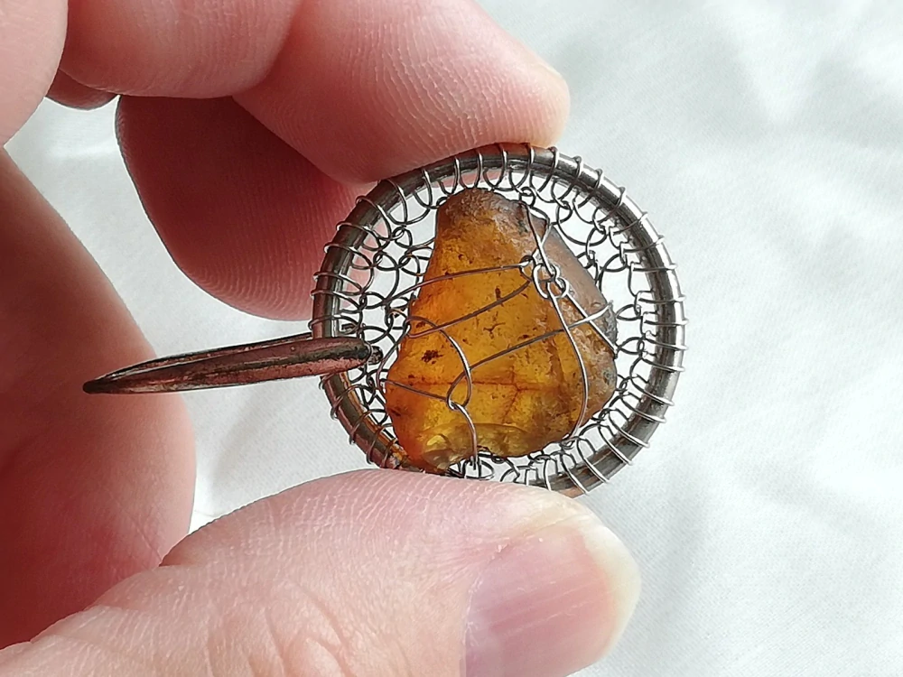 Náušnice z polského jantaru+přívěsek z myanmarského jantaru SP-1